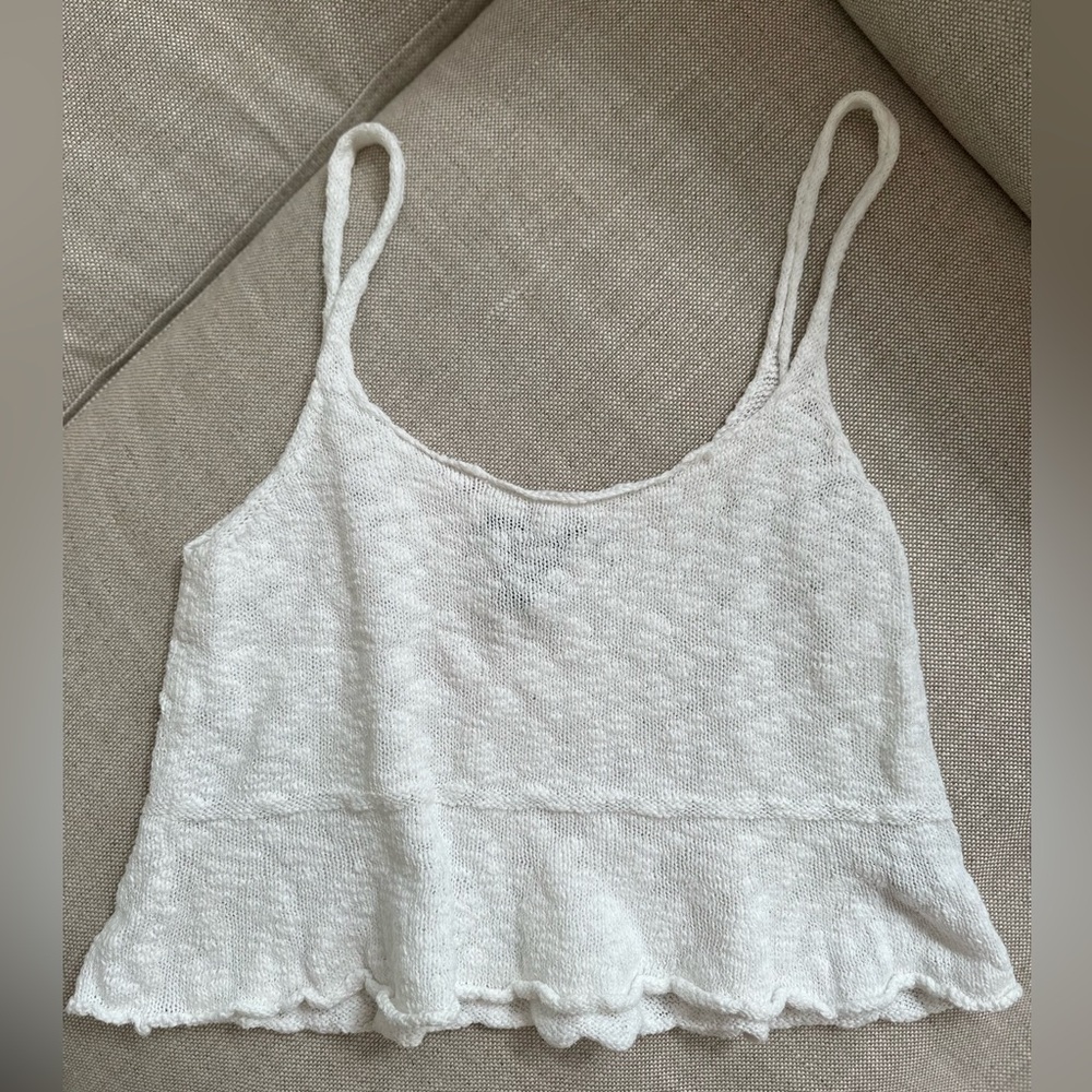 Comfy summer white tank top